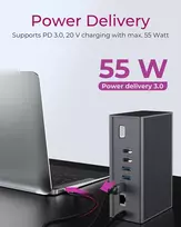 adapteriai vga - Icy Box IB-DK2262AC 14in1 Docking Station Juoda (Black) - 5 nuotrauka