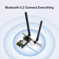 pcie wifi adapteris - Mercusys MA80XE AX3000 Wi-Fi 6 Bluetooth 5.2 PCIe adapteris - 2 nuotrauka