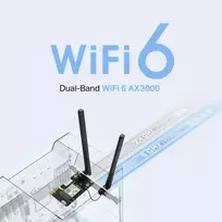 pcie wifi adapteris - Mercusys MA80XE AX3000 Wi-Fi 6 Bluetooth 5.2 PCIe adapteris - 4 nuotrauka