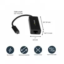 usb c to ethernet - StarTech USB-C TO GIGABIT ADAPTERIS/IN - 3 nuotrauka