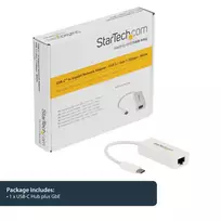 usb ethernet rj45 - StarTech USB-C TO GIGABIT ADAPTER/W NATIVE DRIVER SUPPORT Baltas - 2 nuotrauka