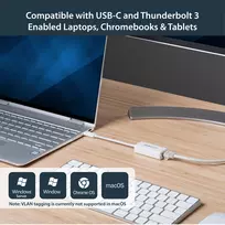 usb ethernet rj45 - StarTech USB-C TO GIGABIT ADAPTER/W NATIVE DRIVER SUPPORT Baltas - 4 nuotrauka