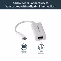 usb ethernet rj45 - StarTech USB-C TO GIGABIT ADAPTER/W NATIVE DRIVER SUPPORT Baltas - 5 nuotrauka