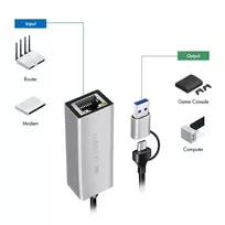 c rj45 adapteris - Logilink UA0422 USB-A/-C į 2.5G Ethernet adapteris Pilkas (Grey) - 6 nuotrauka
