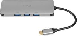 usb hdmi - iBox IUH3RJ4K knyginių kompiuterių dokas / jungčių replikatorius USB 3.2 Gen 1 (3.1 Gen 1) Type-C Power Delivery 100W Sidabras - 3 nuotrauka