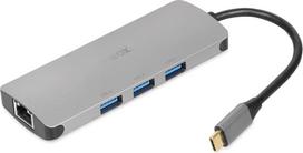 usb hdmi - iBox IUH3RJ4K knyginių kompiuterių dokas / jungčių replikatorius USB 3.2 Gen 1 (3.1 Gen 1) Type-C Power Delivery 100W Sidabras - 4 nuotrauka