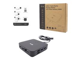 usb hdmi - I-TEC C31TRIPLE4KDOCKPDPRO USB-C HDMI Dual DP dokas su maitinimo tiekimu 100 W Juodas (Black) - 6 nuotrauka
