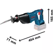 akumuliatorinis tiesinis pjuklas - Tiesinis pjūklas Bosch GSA 18 V-LI; 18 V; 2x5,0 Ah akum. - 2 nuotrauka