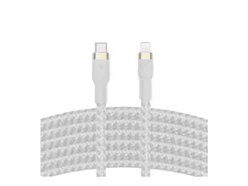 usb c i lightning - Belkin CAA011BT3MWH USB kabelis 3 m USB C USB C/Lightning Balta - 2 nuotrauka