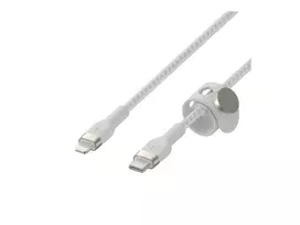 usb c i lightning - Belkin CAA011BT3MWH USB kabelis 3 m USB C USB C/Lightning Balta - 4 nuotrauka