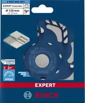 slifavimo diskas 125 mm - Deimantinis šlifavimo diskas apsauginėms dangoms Bosch 125 x 22.23 x 4.5 mm - 7 nuotrauka