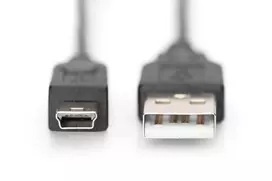 mini usb cable 5pin - Assmann Cable USB-mini/USB Black 1m - 4 nuotrauka