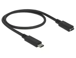 60w type c - DELOCK Extension SuperSpeed USB USB 3.1 Gen 1 USB Type-Cmale > female 3 A 0.5m black - 2 nuotrauka