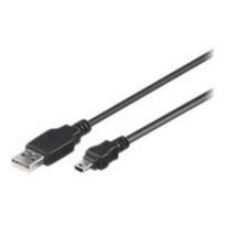 mini usb cable 5pin - Goobay 50767 USB 2.0 Hi-Speed cable, juodas, 1.8 m - 2 nuotrauka