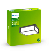 philips lauko sviestuvas - Sieninis lauko šviestuvas Philips Skies, 14W, E27, IP44, antracito, 26 cm x 8.1 cm - 2 nuotrauka