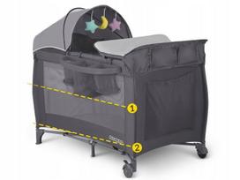lovyte maniezas - Kelioninė lovytė - maniežas, Ricokids, 125 x 65 x 78 cm - 5 nuotrauka