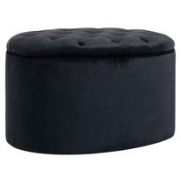pufas daiktadeze - HOMCOM Pufas su daiktadėže, juodas (Black) - 2 nuotrauka