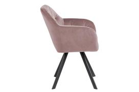 rozine kede - Valgomojo kėdė Lola, juoda/rožinė, 61.5 cm x 57.5 cm x 81.5 cm - 3 nuotrauka