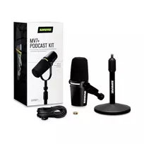 xlr -  Shure MV7 Podcast Kit MV7-K-BNDL, juoda - 4 nuotrauka