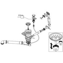 virtuves plautuve - Virtuvės plautuvės sifonas su išleidimo reguliavimu D16-11, 1½ x40/50 mm, baltas 43937000 - 2 nuotrauka