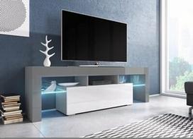 Pirkti Cama Meble Toro 138 TV Stand Grey/White Gloss - Photo 1