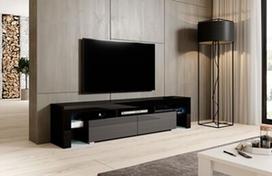 Cama Meble Toro 200 TV Stand Black/Grey Gloss