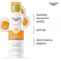 spf purskiklis - Eucerin Sun Spray Transparent SPF50+ 200ml - 3 nuotrauka