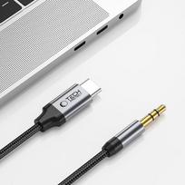 usb c aux - Juodas laidas Type-C - 3.5mm (AUX) 100cm "Tech-Protect Ultraboost" - 4 nuotrauka