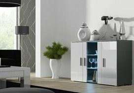 Cama Meble Soho S7 120 Chest Of Drawers Grey/White Gloss