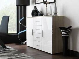 Cama Meble Uni Chest Of Drawers Sonoma Oak/White
