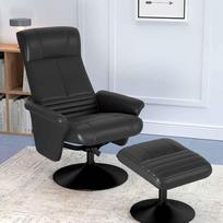 homcom relax - Fotelis HOMCOM Relax su pakoju, tamsiai pilkas (Dark Grey) - 3 nuotrauka