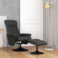 homcom relax - Fotelis HOMCOM Relax su pakoju, tamsiai pilkas (Dark Grey) - 4 nuotrauka