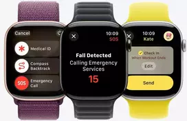 apple watch series 10 46 - Apple Watch Series 10 GPS + Cellular 46mm Gold Titanium Case with Starlight Sport Band - M/L - 2 nuotrauka