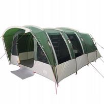tipi palapine - vidaXL šeimos palapinė, žalia (Green), aštuonvietė, tunelinė - 2 nuotrauka
