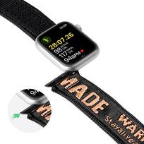 apple watch ultra black - Dux Ducis Dirželis (Lauko Versija) Apple Watch Ultra Dirželis, SE, 9, 8, 7, 6, 5, 4, 3, 2, 1 (49, 45, 44, 42 mm) Nylono Diržas Juoda ir Oranžinė - 2 nuotrauka