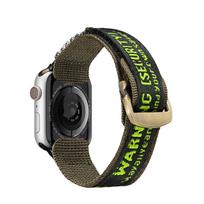 apple watch 9 - Dux Ducis dirželis (lauko versija) Apple Watch Ultra dirželis, SE, 9, 8, 7, 6, 5, 4, 3, 2, 1 (49, 45, 44, 42 mm) Nailono juosta Juoda/Zalia - 5 nuotrauka
