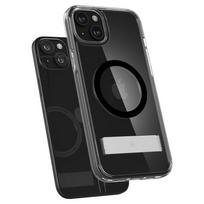 apple ultra topocentras - Spigen Ultra Hybrid S MagSafe dėklas su stoveliu iPhone 15 Plus - Juodas - 5 nuotrauka