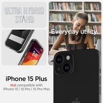 apple ultra topocentras - Spigen Ultra Hybrid S MagSafe dėklas su stoveliu iPhone 15 Plus - Juodas - 14 nuotrauka