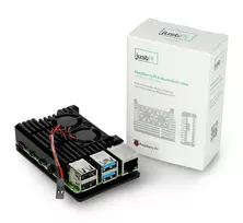 korpuso ventiliatorius - Raspberry Pi 4B WiFi 4GB RAM rinkinys   korpusas su 2 ventiliatoriais - 6 nuotrauka
