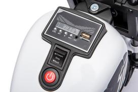 vaikiskas elektrinis paspirtukas - Elektrinis motociklas Chopper FASTER, White - 11 nuotrauka