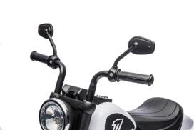 vaikiskas elektrinis paspirtukas - Elektrinis motociklas Chopper FASTER, White - 17 nuotrauka