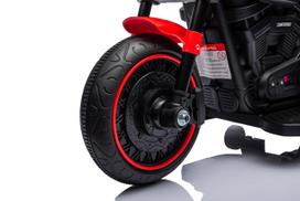 motociklas vaikams - Elektrinis motociklas Chopper FASTER, Red - 2 nuotrauka