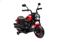 motociklas vaikams - Elektrinis motociklas Chopper FASTER, Red - 6 nuotrauka