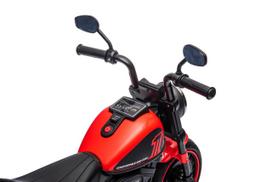 motociklas vaikams - Elektrinis motociklas Chopper FASTER, Red - 10 nuotrauka