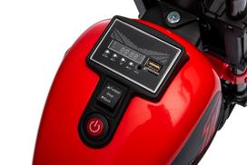 motociklas vaikams - Elektrinis motociklas Chopper FASTER, Red - 13 nuotrauka
