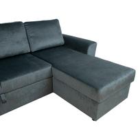 sofa zalia - Kampinė sofa - lova Home4you Ingmar, žalia, 242 x 168 cm x 92 cm - 4 nuotrauka