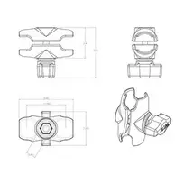 ram laikiklis - RAM Mounts RAM-B-201U-A montavimo rinkinys - 2 nuotrauka