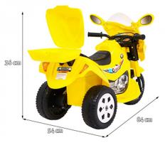 vaikiskas elektrinis triratis - Elektrinis motociklas BJX-088, Yellow - 12 nuotrauka