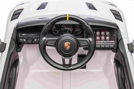 porsche elektromobilis vaikams - Vaikiškas elektromobilis Porsche 718 Spyder RS, baltas (White) - 2 nuotrauka