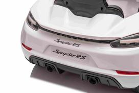 porsche elektromobilis vaikams - Vaikiškas elektromobilis Porsche 718 Spyder RS, baltas (White) - 7 nuotrauka